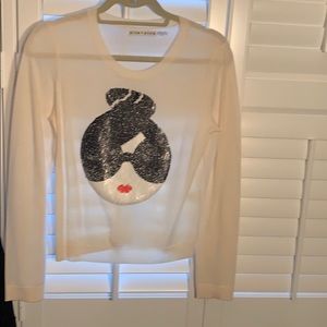 Alice and Olivia white sweater